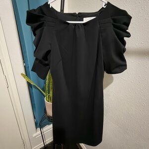 Jessica Simpson Black Puff-Sleeve Mini Dress